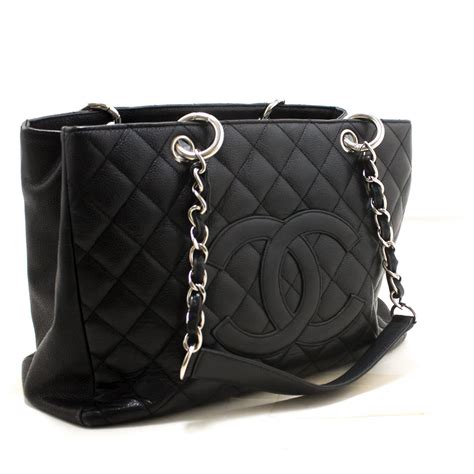 chanel black chain tote bag|chanel black bag price.